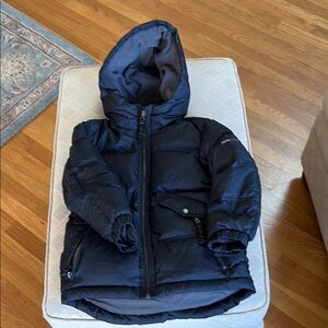 Gap puffer coat, warm coat, hood, size 4-5